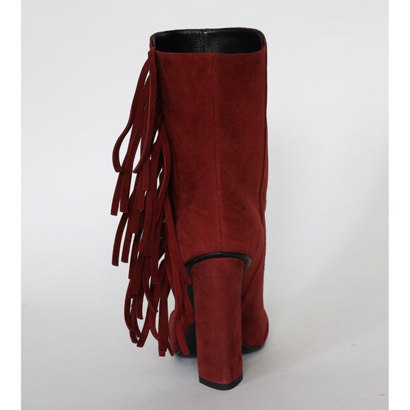 GIUSEPPE ZANOTTI BOOTS ALABAMA ANKLE BOOTIES FRINGE SUEDE LEATHER - Picture 10 of 11